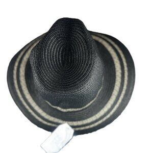 TIME AND TRUE STRIPED PANAMA STRAW HAT